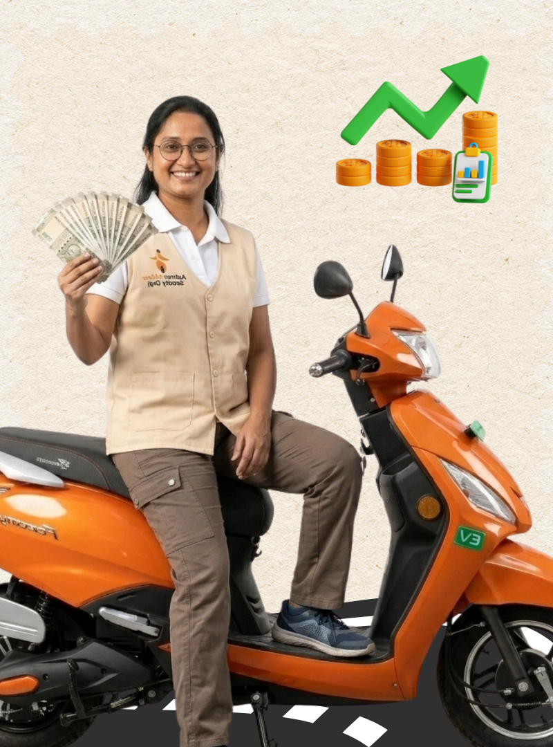 Your scooty starts earning for you